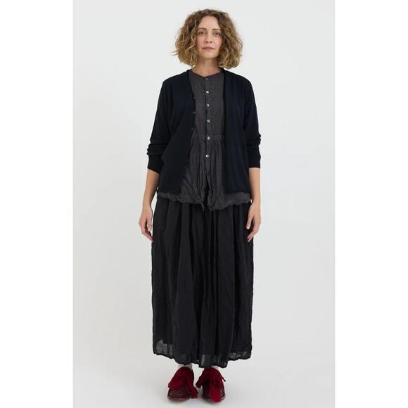 PAS DE CALAIS Cotton Linen Cardigan Navy Blue Long Sleeves Women's 38/US 4-6 - Picture 2 of 9